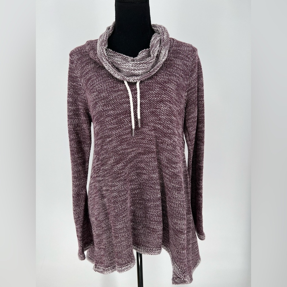 Calvin‎ Klein Performance cowl neck long sleeve burgundy pullover knit sweater.